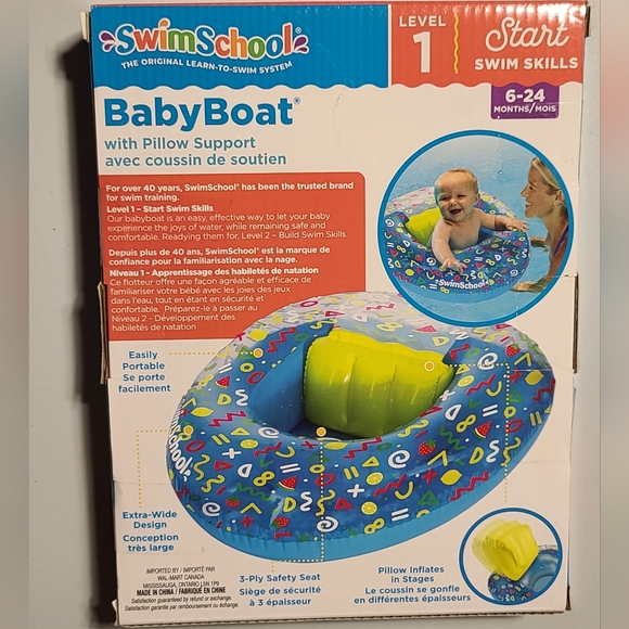 Swim School Level 1 Baby Boat with Pillow Support, 6-24 months - Picture 2 of 6